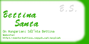 bettina santa business card